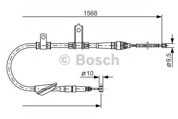 BOSCH 1987477790 Трос, стояночная тормозная система