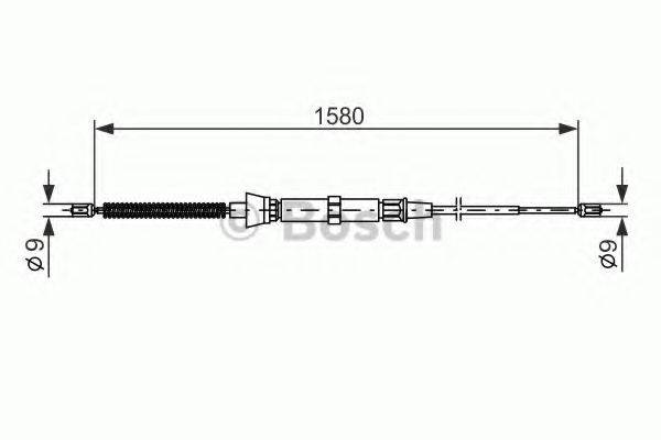 BOSCH 1987477806 Трос, стояночная тормозная система