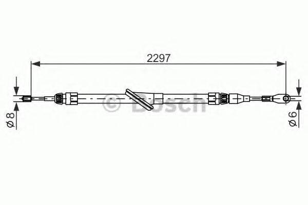 BOSCH 1987477811 Трос, стояночная тормозная система