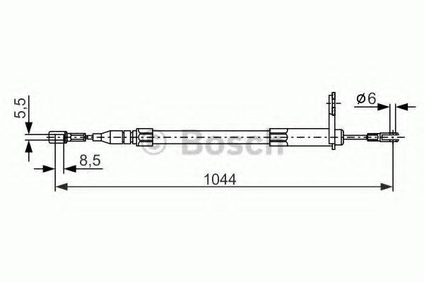 BOSCH 1987477812 Трос, стояночная тормозная система