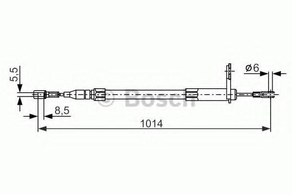 BOSCH 1987477814 Трос, стояночная тормозная система