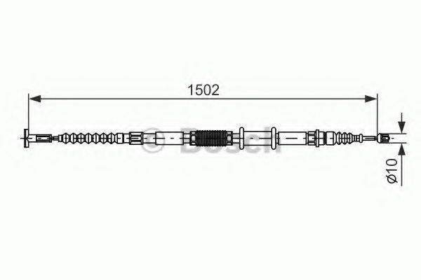 BOSCH 1987477824 Трос, стояночная тормозная система