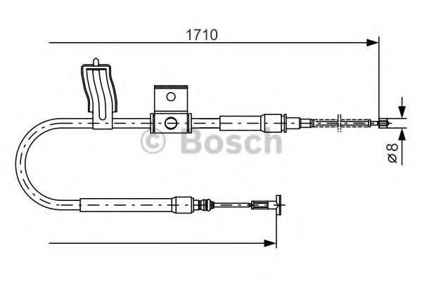 BOSCH 1987477829 Трос, стояночная тормозная система