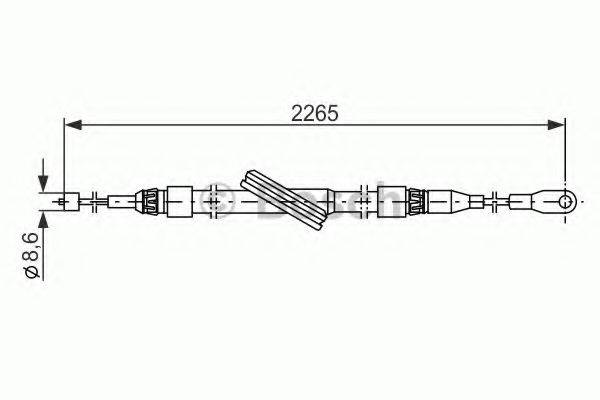 BOSCH 1987477844 Трос, стояночная тормозная система
