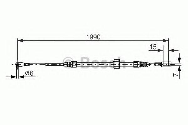 BOSCH 1987477854 Трос, стояночная тормозная система