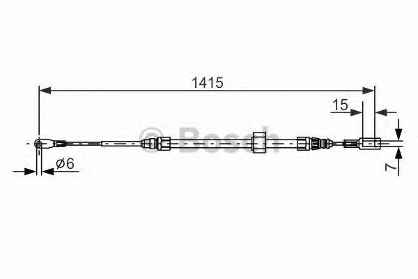 BOSCH 1987477856 Трос, стояночная тормозная система