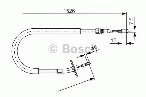 BOSCH 1987477859 Трос, стояночная тормозная система