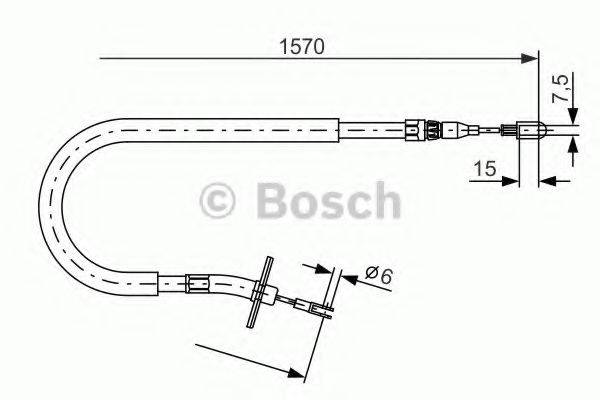 BOSCH 1987477860 Трос, стояночная тормозная система