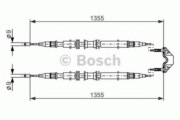 BOSCH 1987477868 Трос, стояночная тормозная система