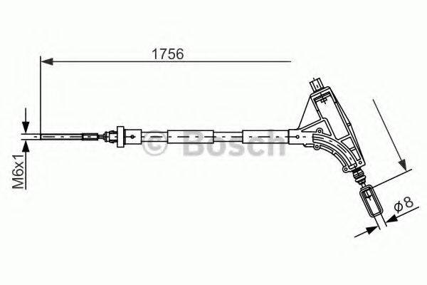 BOSCH 1987477870 Трос, стояночная тормозная система