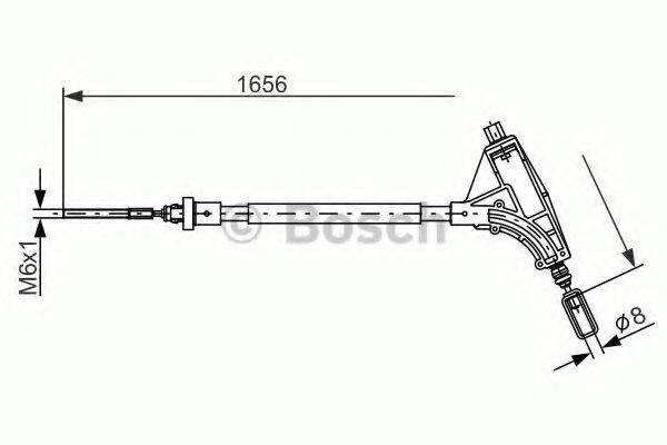 BOSCH 1987477871 Трос, стояночная тормозная система