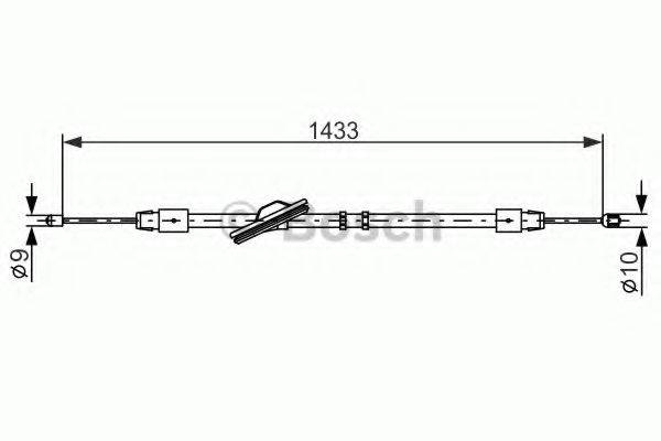 BOSCH 1987477898 Трос, стояночная тормозная система