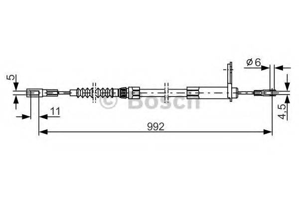 BOSCH 1987477899 Трос, стояночная тормозная система