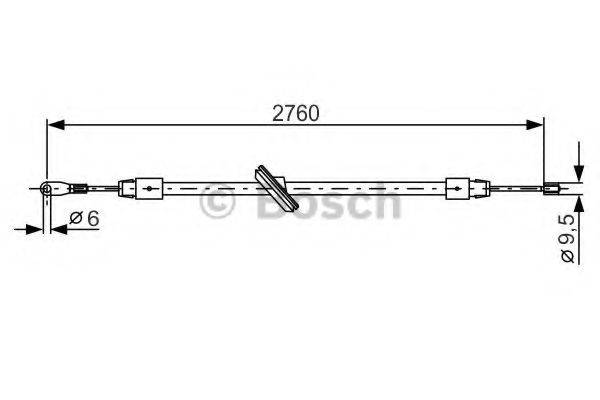 BOSCH 1987477901 Трос, стояночная тормозная система