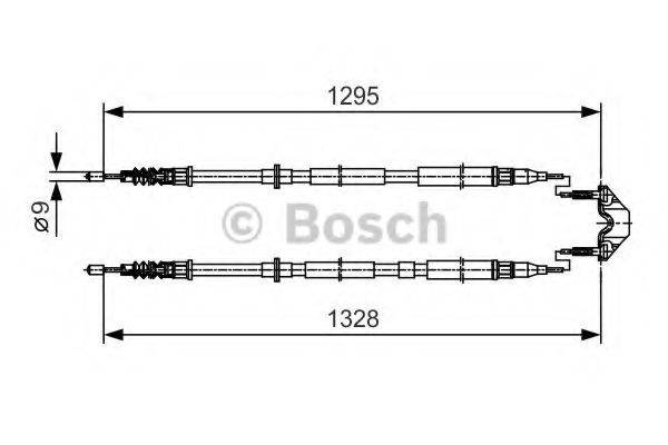 BOSCH 1987477908 Трос, стояночная тормозная система