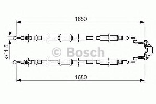 BOSCH 1987477909 Трос, стояночная тормозная система