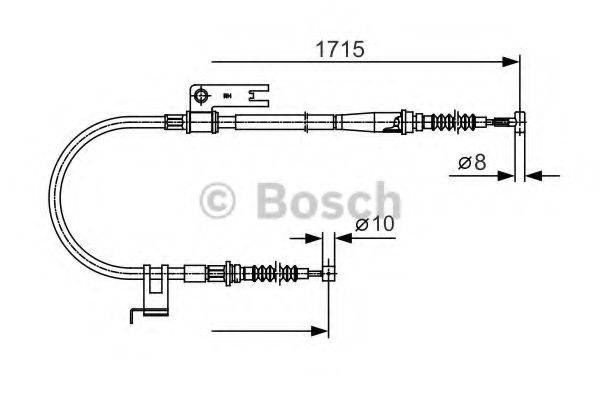 BOSCH 1987477916 Трос, стояночная тормозная система