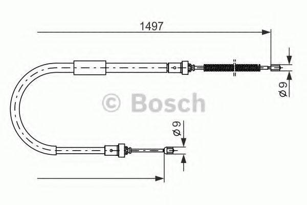 BOSCH 1987477939 Трос, стояночная тормозная система