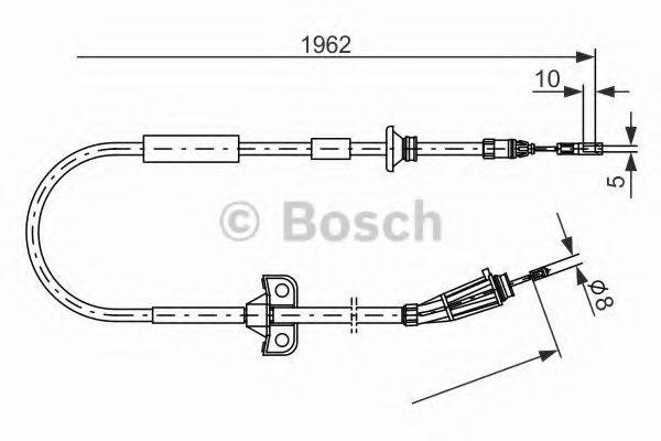 BOSCH 1987477941 Трос, стояночная тормозная система