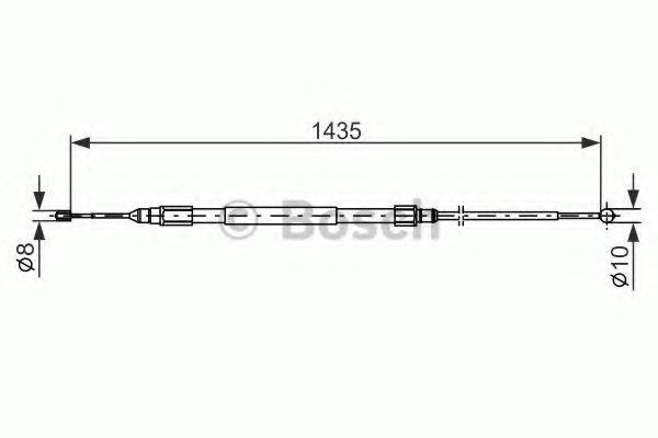 BOSCH 1987477946 Трос, стояночная тормозная система