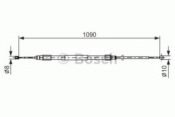 BOSCH 1987477949 Трос, стояночная тормозная система