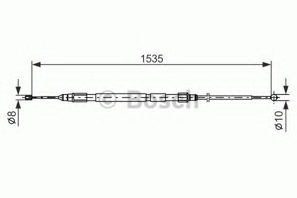 BOSCH 1987477950 Трос, стояночная тормозная система