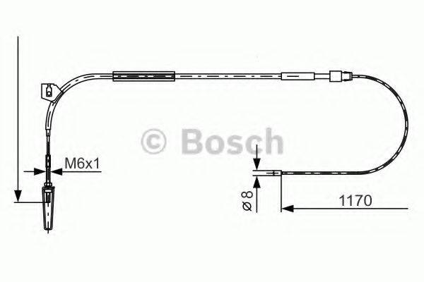 BOSCH 1987477961 Трос, стояночная тормозная система