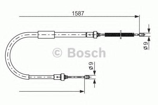 BOSCH 1987477965 Трос, стояночная тормозная система