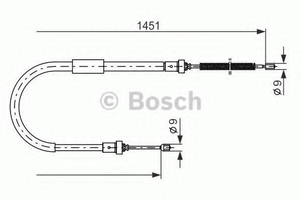 BOSCH 1987477966 Трос, стояночная тормозная система