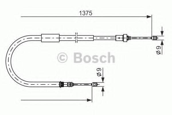 BOSCH 1987477967 Трос, стояночная тормозная система