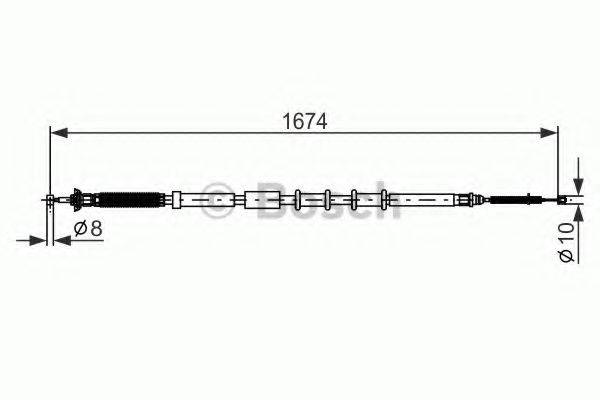 BOSCH 1987477976 Трос, стояночная тормозная система