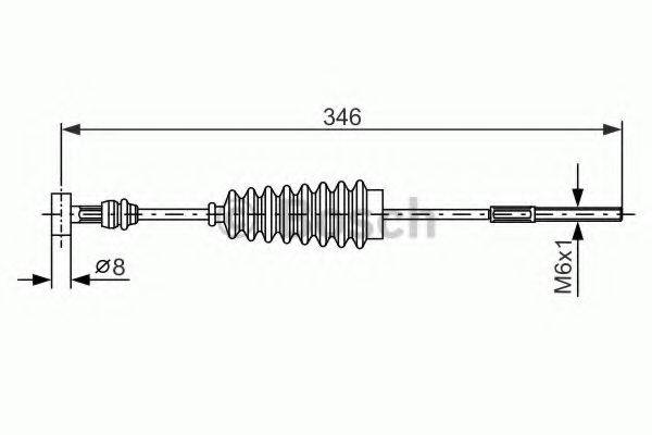 BOSCH 1987477986 Трос, стояночная тормозная система