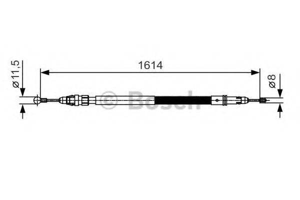 BOSCH 1987482007 Трос, стояночная тормозная система