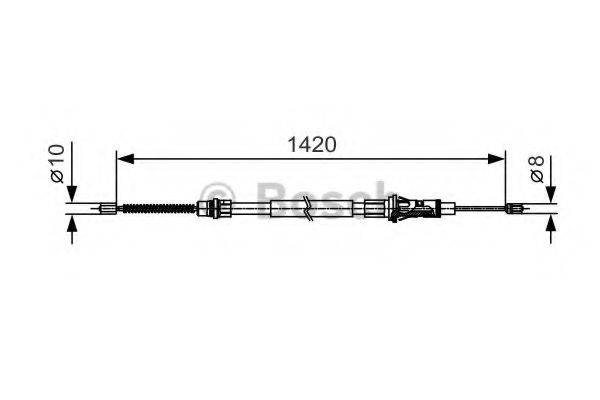 BOSCH 1987482013 Трос, стояночная тормозная система