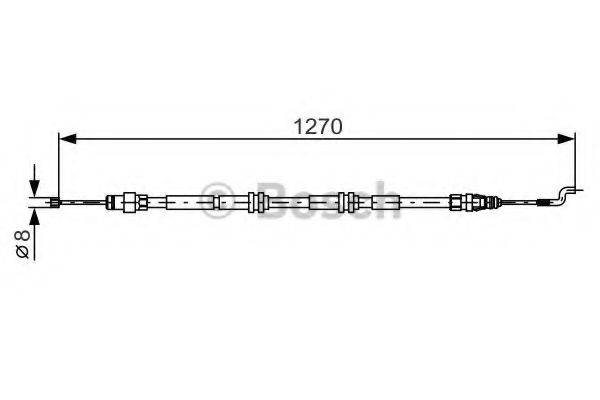 BOSCH 1987482014 Трос, стояночная тормозная система