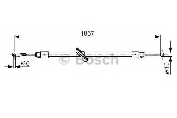 BOSCH 1987482028 Трос, стояночная тормозная система