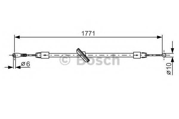 BOSCH 1987482030 Трос, стояночная тормозная система