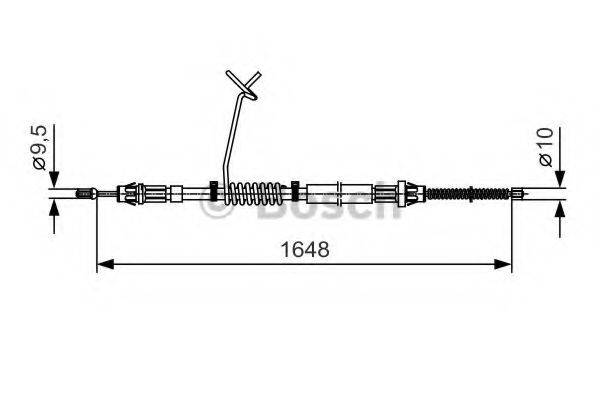 BOSCH 1987482035 Трос, стояночная тормозная система