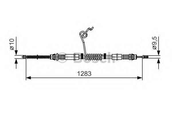 BOSCH 1987482036 Трос, стояночная тормозная система