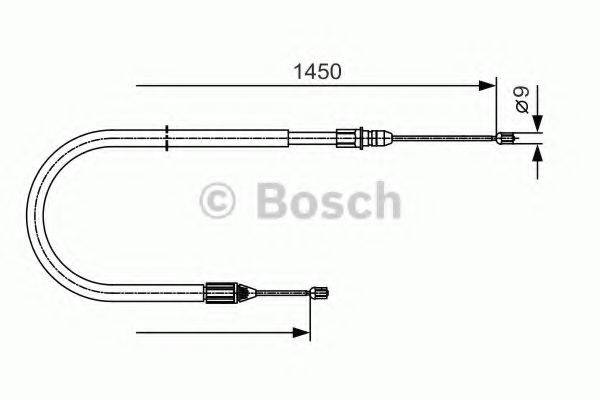 BOSCH 1987482040 Трос, стояночная тормозная система