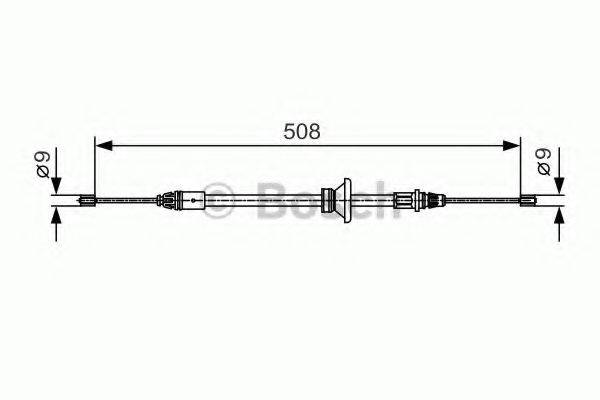 BOSCH 1987482042 Трос, стояночная тормозная система