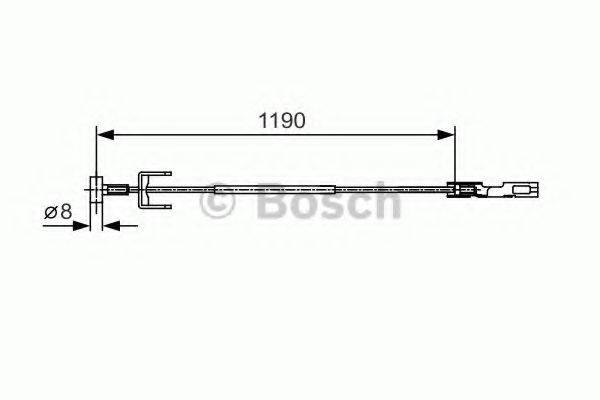 BOSCH 1987482043 Трос, стояночная тормозная система