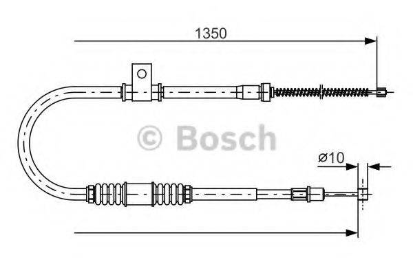 BOSCH 1987482063 Трос, стояночная тормозная система