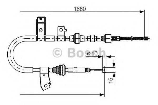 BOSCH 1987482087 Трос, стояночная тормозная система