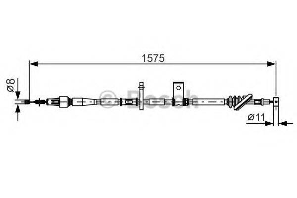 BOSCH 1987482095 Трос, стояночная тормозная система