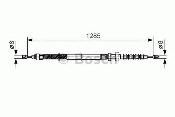 BOSCH 1987482115 Трос, стояночная тормозная система