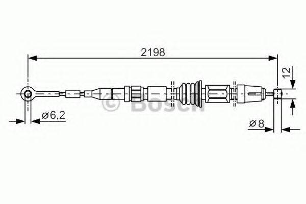 BOSCH 1987482127 Трос, стояночная тормозная система