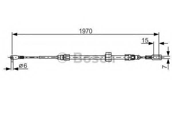 BOSCH 1987482131 Трос, стояночная тормозная система