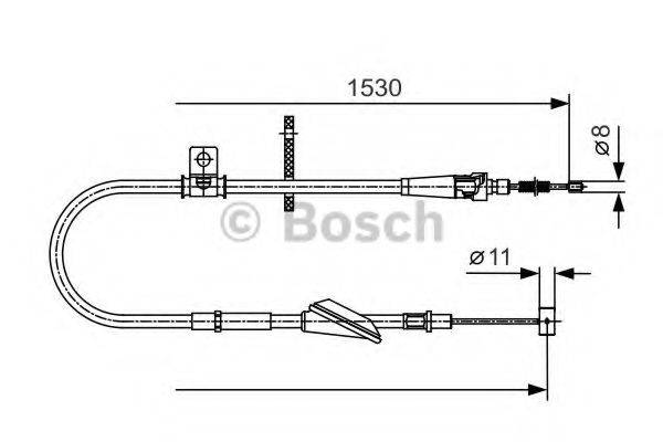 BOSCH 1987482136 Трос, стояночная тормозная система