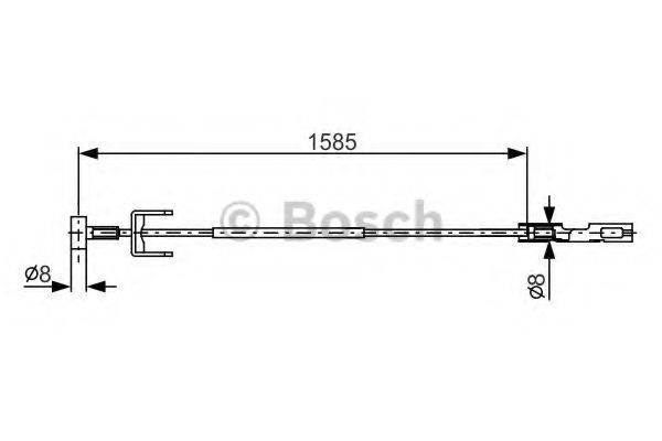 BOSCH 1987482145 Трос, стояночная тормозная система